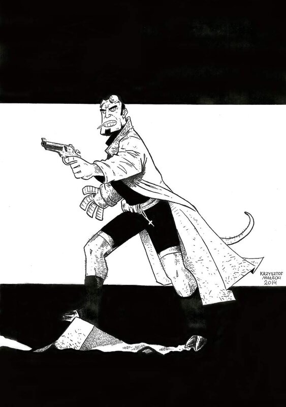 Hellboy by Krzysztof Małecki - Original art