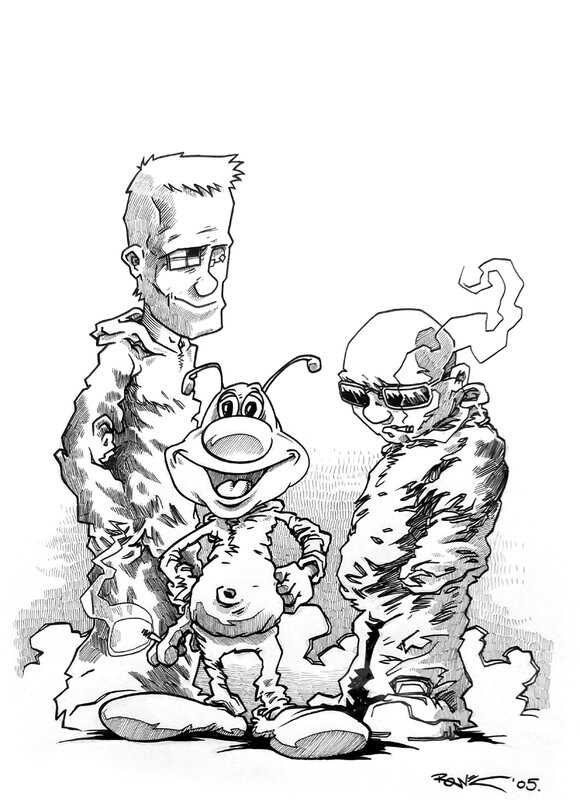 Hubert Ronek, Angus et Derek et Kleks - Original Illustration