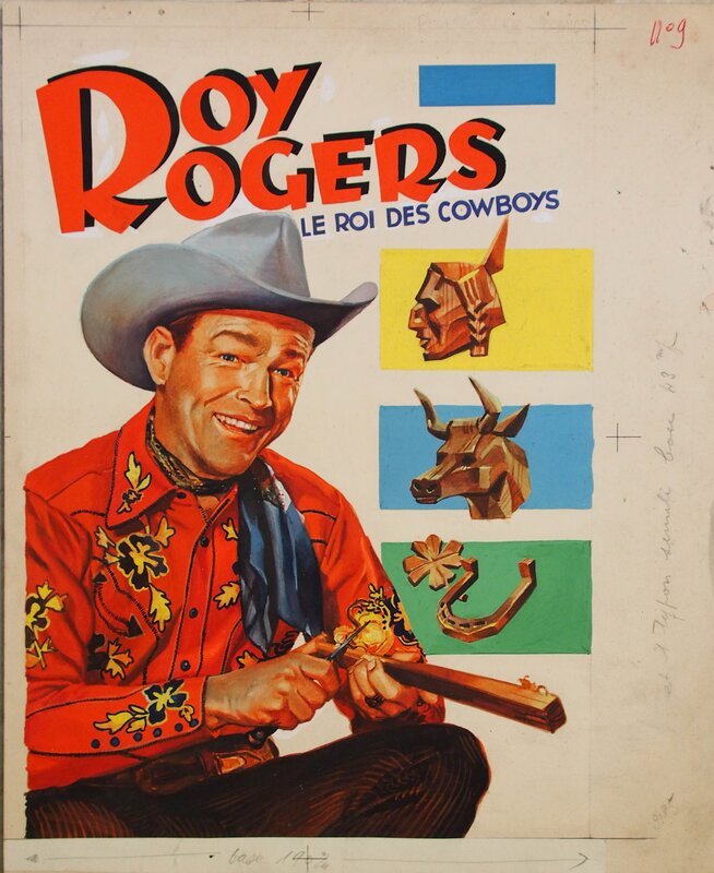 Roy Rogers gouache par unknown - Planche originale