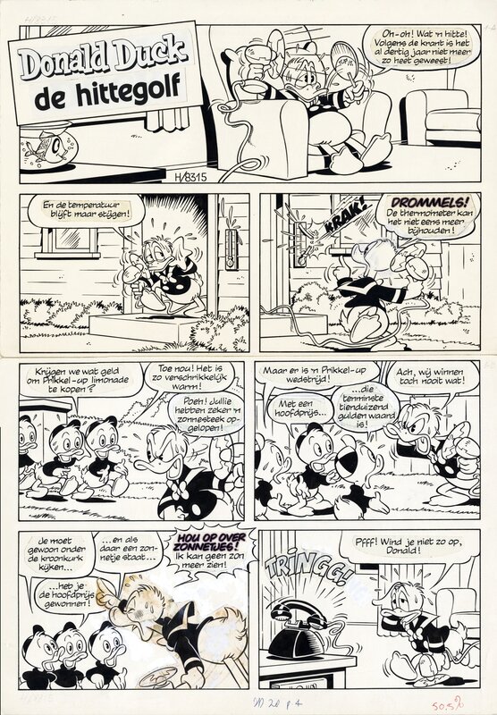 Evert Geradts, 1984 - Donald Duck (Page - NF - Dutch KV) - Planche originale