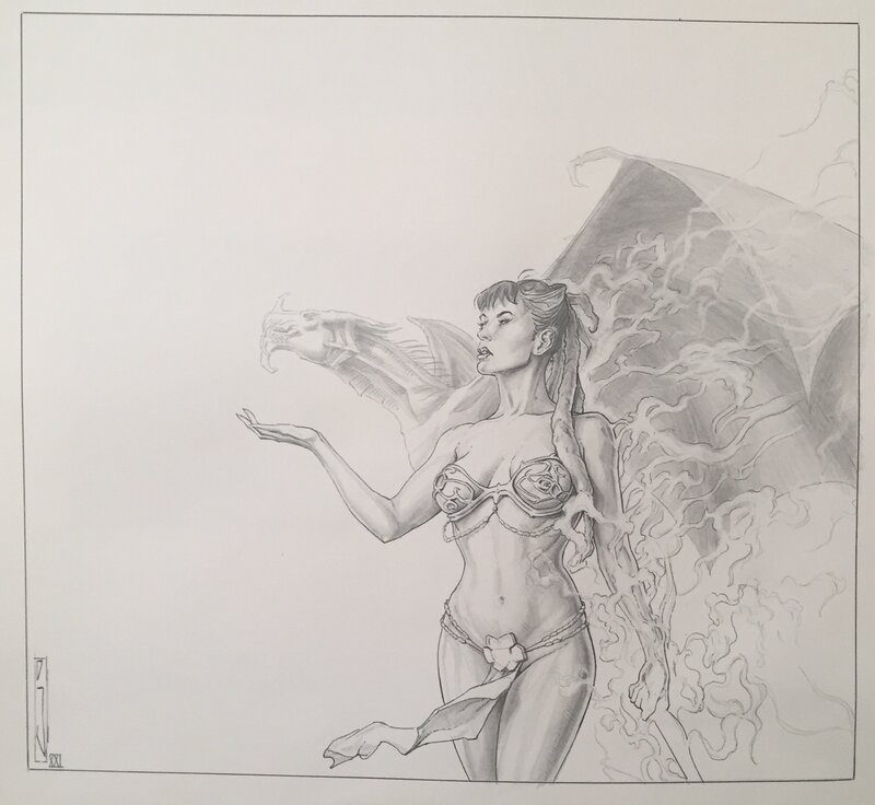 David Jouvent, Filles de Soleil T21 P41 version papier blanc, 2015 - Original Illustration