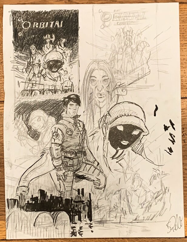 Serge Pellé, Orbital - recherche de couverture - Original art