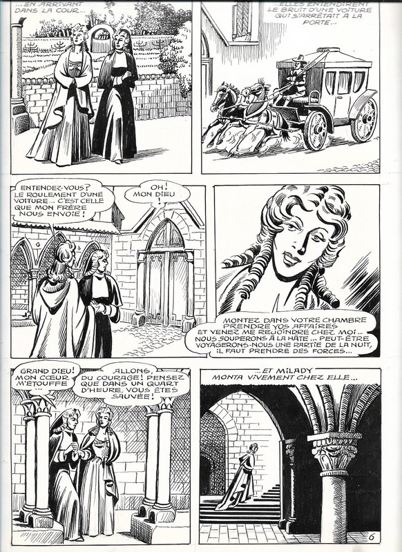 Eugène Gire, Les Trois mousquetaires, planche 6 - parution dans Brik n°105 - Comic Strip