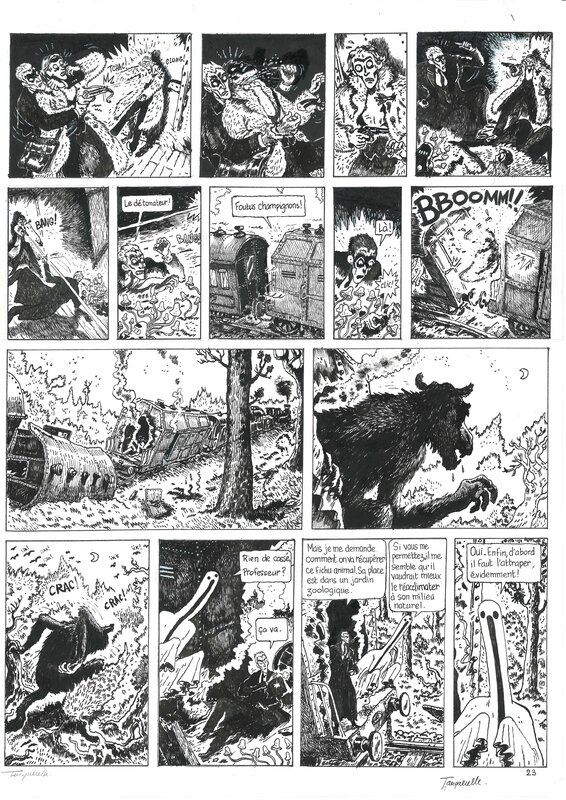 Professeur Bell par Hervé Tanquerelle, Joann Sfar - Planche originale