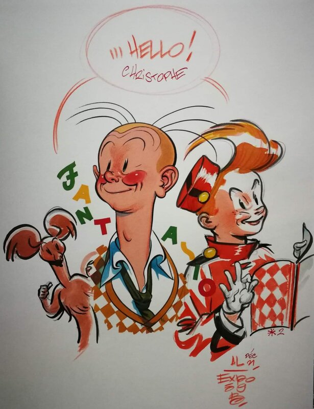 Spirou et Spip par Al Severin - Planche originale