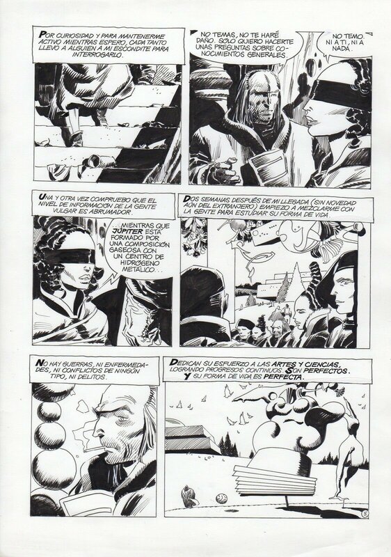 Enrique Breccia - El Extranjero page 5 - Planche originale