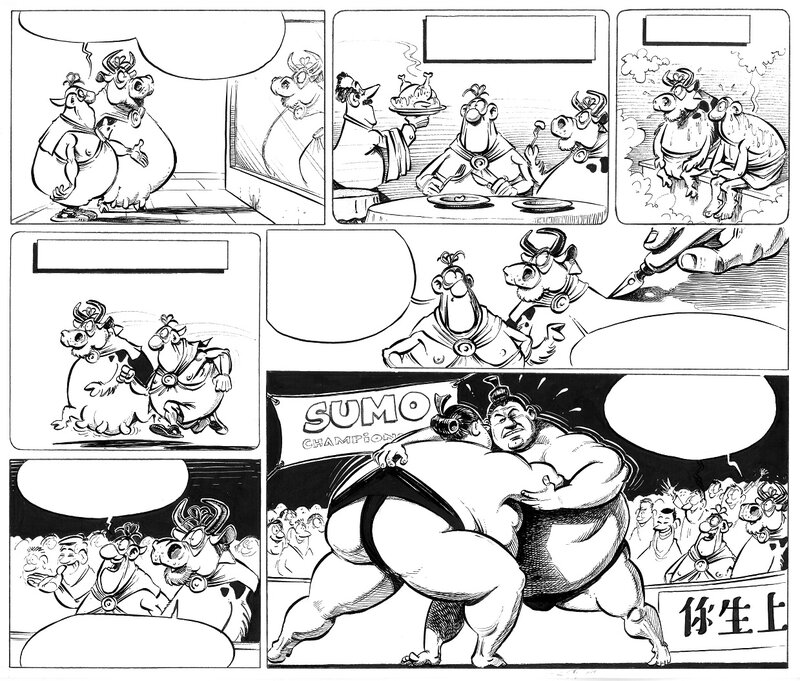 Slawomir Kiełbus, Milkymen et sumo :-) - Planche originale