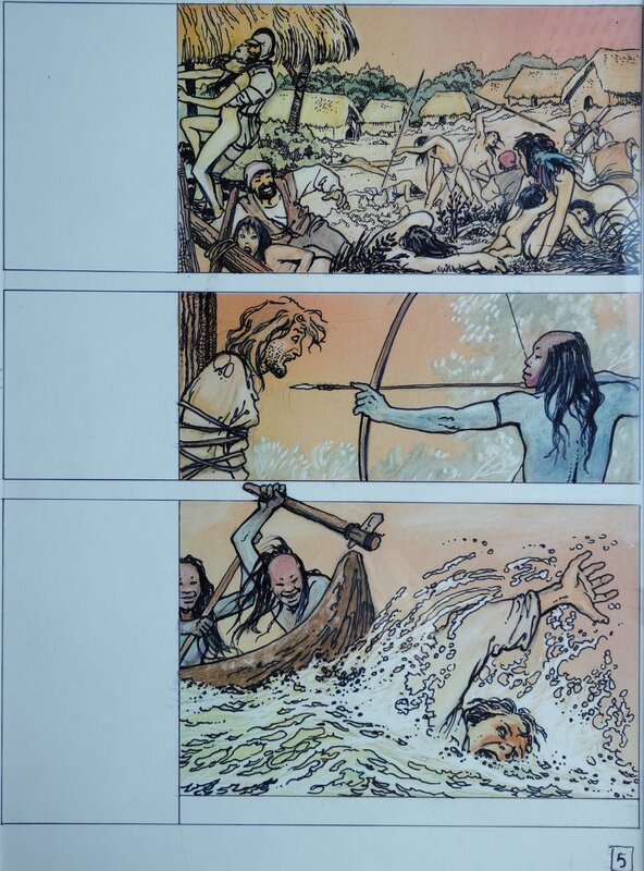 Christophe Colomb par Milo Manara - Planche originale