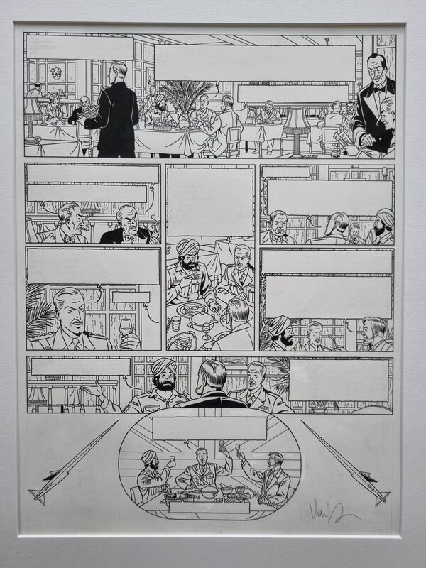 Peter Van Dongen, Edgar Pierre Jacobs, Teun Berserik, Blake et Mortimer - Le dernier espadon - planche 62 - Planche originale