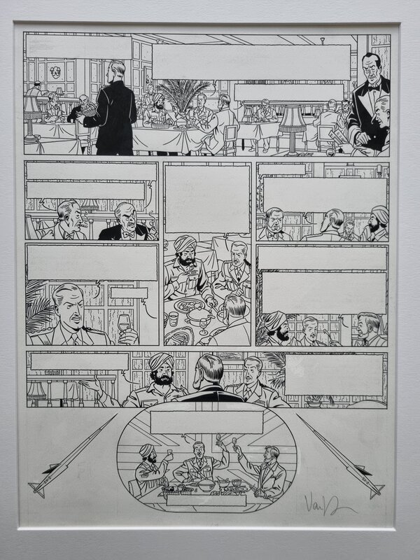 Peter Van Dongen, Edgar Pierre Jacobs, Teun Berserik, Blake et Mortimer - Le dernier espadon - planche 62 - Planche originale