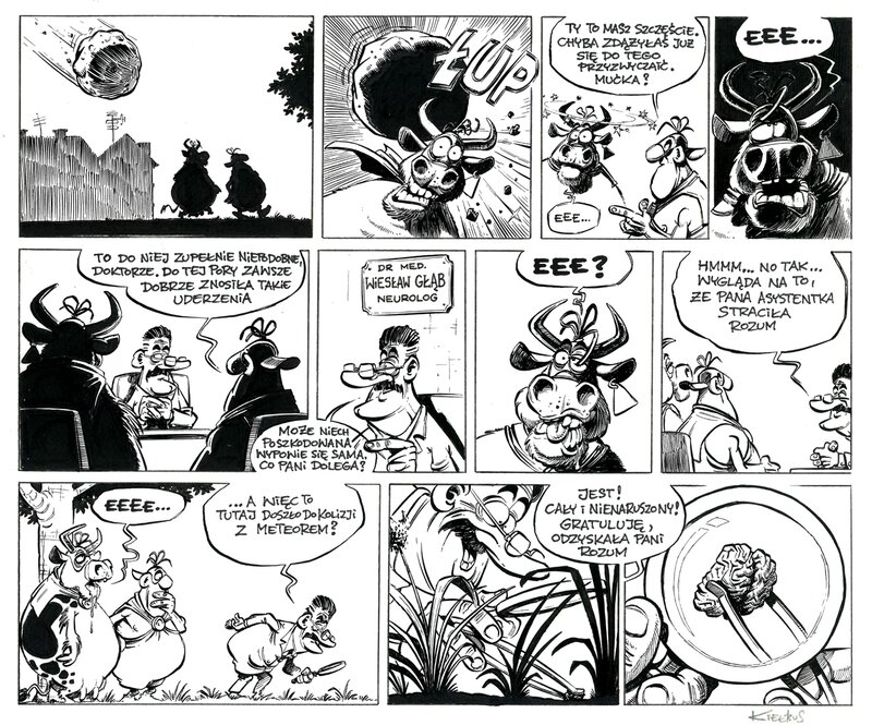 Slawomir Kiełbus, Milkymen et Mućka - À la recherche de la intellect :-) - Comic Strip