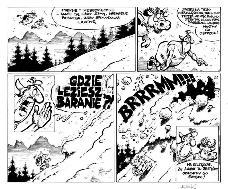 Slawomir Kiełbus, Milkymen protège les touristes en montagne :-) - Comic Strip