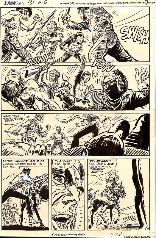 Tomahawk 131 Page 8 par Frank Thorne - Planche originale