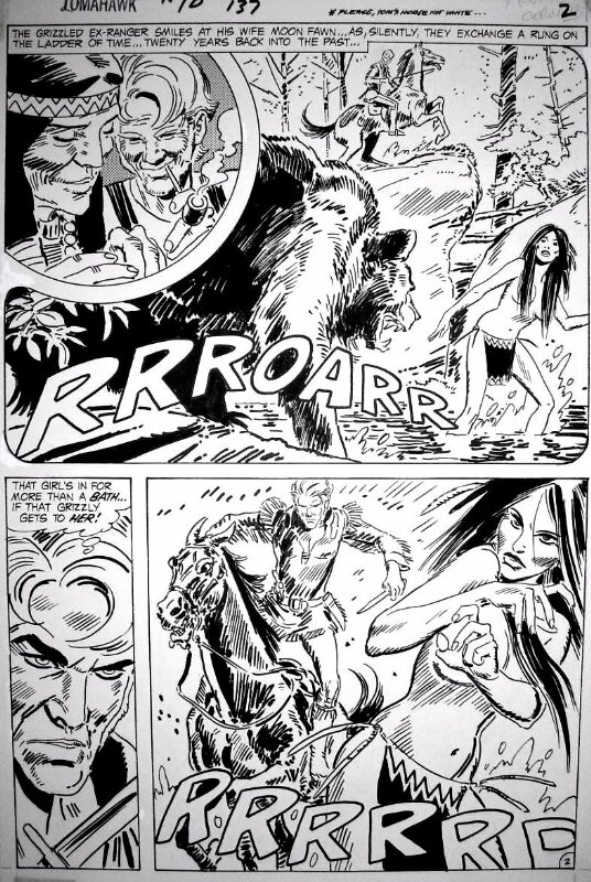 Tomahawk 137 Page 2 par Frank Thorne - Planche originale