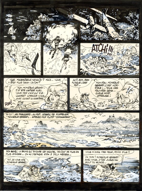 Yann, Didier Conrad, L'archipel des temps oubliés (parodie de Natacha) - Planches 2 à 6 - Comic Strip