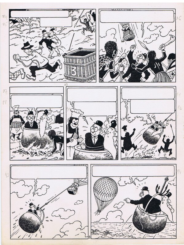 Bob De Moor, Meester Mus - Een bewogen ballonvaart - Comic Strip