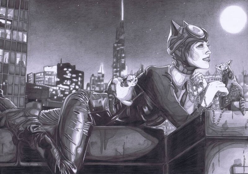 Catwoman par Gala - Illustration originale