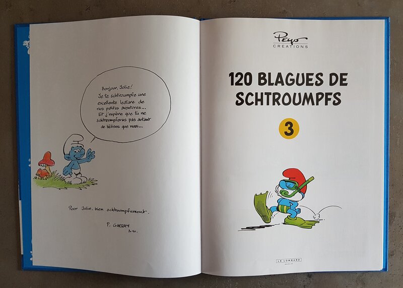 Schtroumpf par Pascal Garray - Dédicace