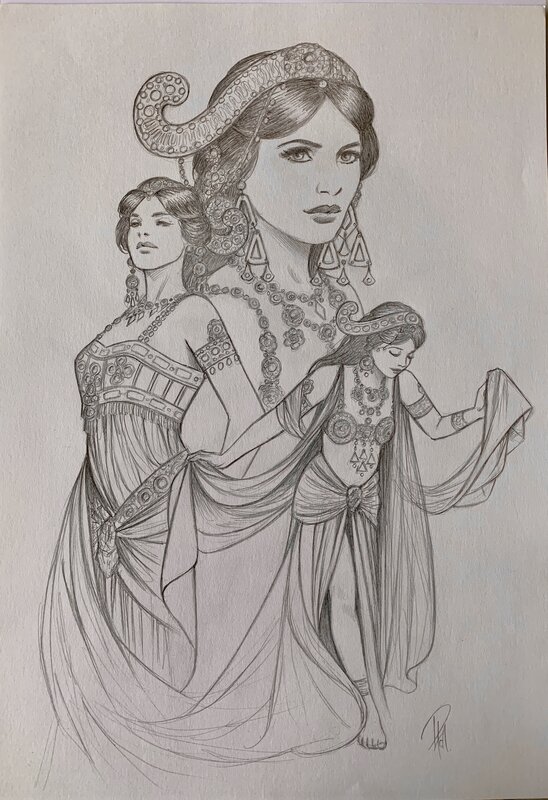 Mata Hari by Laurent Paturaud - Original Illustration