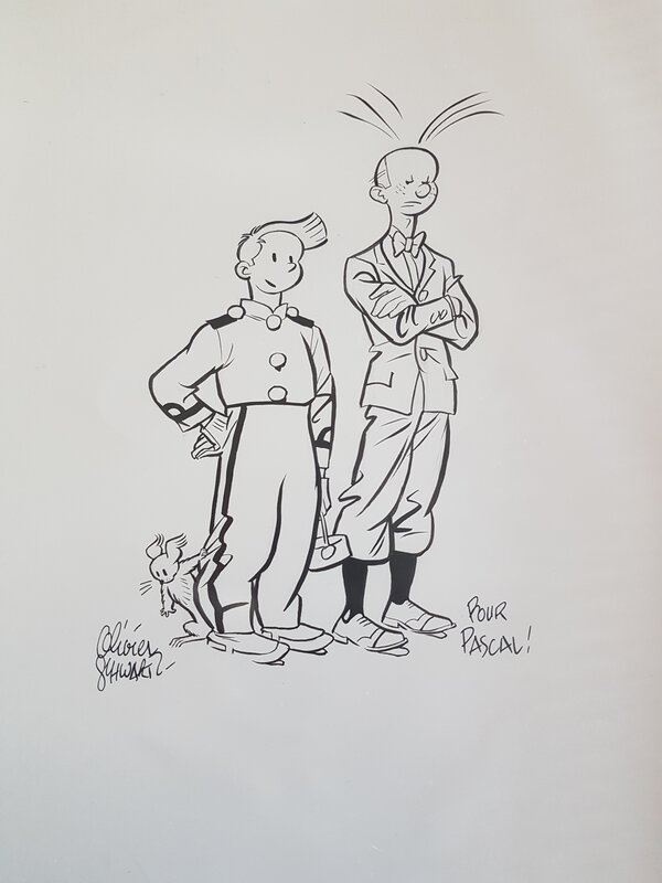 Spirou et Fantasio par Olivier Schwartz - Illustration originale