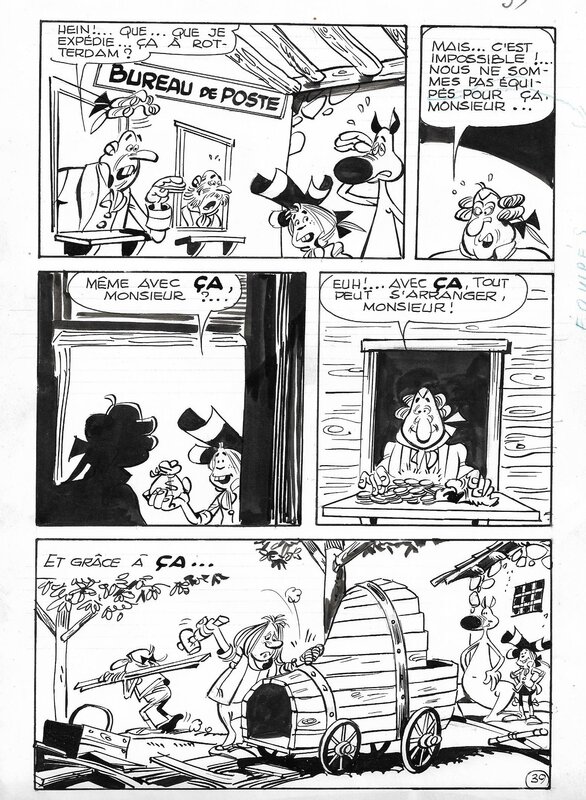 Leone Cimpellin, Tom Patapom - Ils sont bizarres ces Australiens, planche 39 - Parution dans Brik n°159 (Aventures et Voyages) - Planche originale