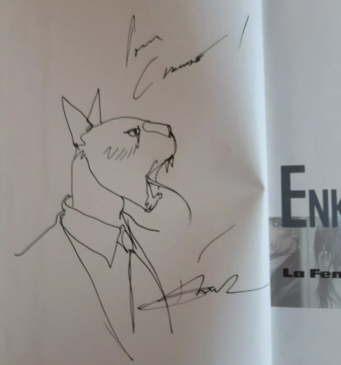 Dedicace de Bilal La Femme Piege - Sketch