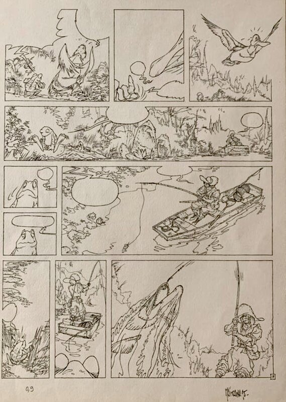 Bruno Maïorana, Garulfo De mares en châteaux. - Planche originale