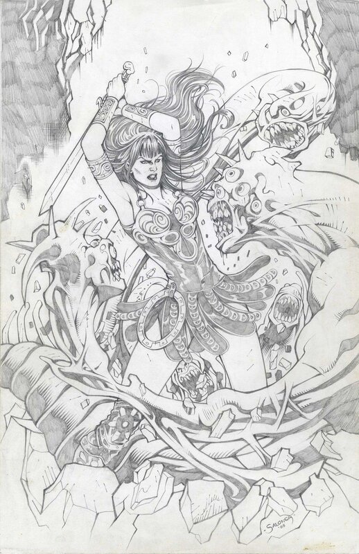 Xena by Noah Salonga - Original Illustration