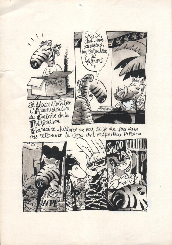 For sale - Manu Larcenet - Page11 - planche inédite - Comic Strip