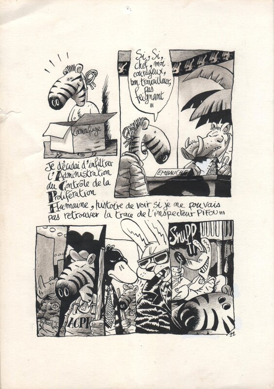 En vente - Manu Larcenet - Page11 - planche inédite - Planche originale