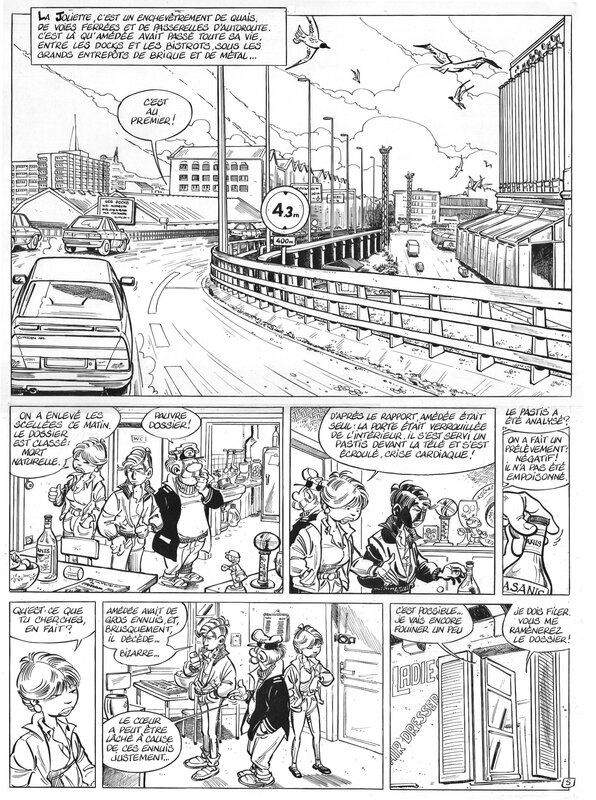 For sale - Serge Carrère, Scotch Arleston, LEO LODEN album n°3 - Adieu ma Joliette planche 5 (1993) - Comic Strip