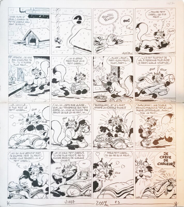 Jujube & l'Oisillon par Gotlib - Planche originale