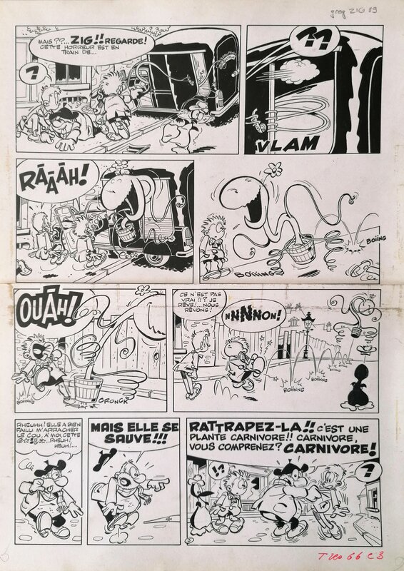 Greg, Zig & Puce contre le Légume Boulimique - Planche originale