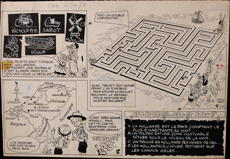 Eddy Paape, 1958 - Le coin des dégourdis, n°274 - Comic Strip