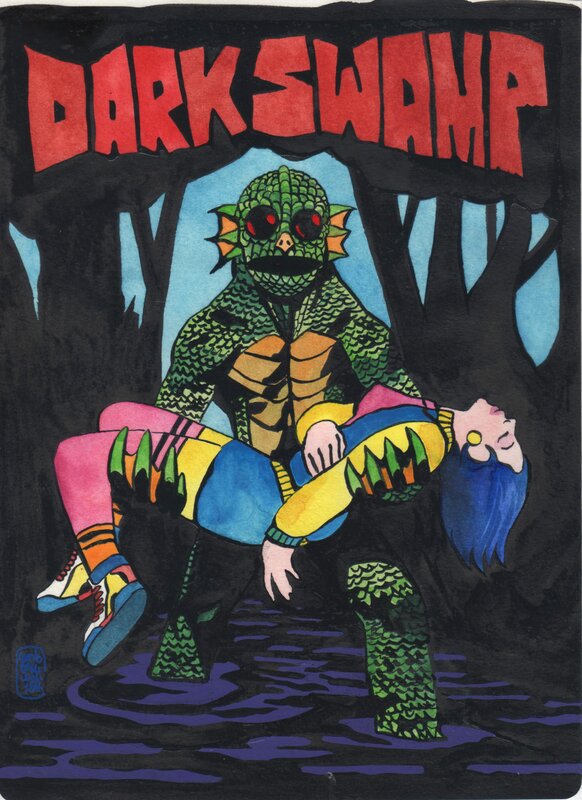 Alexis Bacci - Dark Swamp - Illustration originale