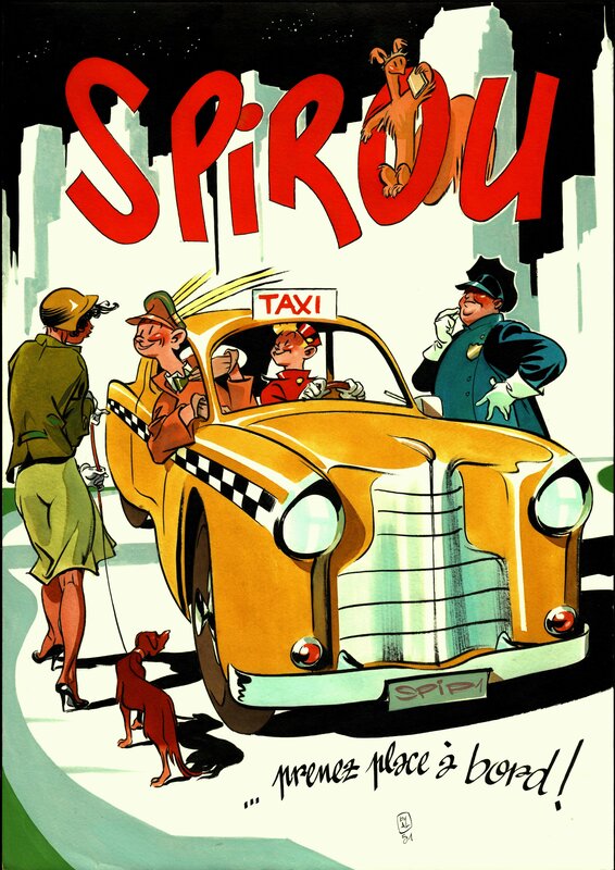 Al Severin, Spirou - Prenez place à bord ! - Original Illustration