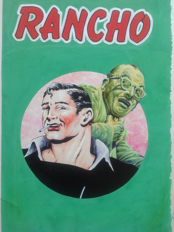 En vente - Atelier Chott, Francis M.Péguet, Chott, Atelier Chott RANCHO 21 Special Couverture Originale Planche Couleur Black Boy (Fantax) Péguet , Petit Format Chott 1960 - Couverture originale