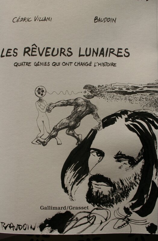 Edmond Baudoin, Cédric Villani, Les rêveurs lunaires - Dédicace