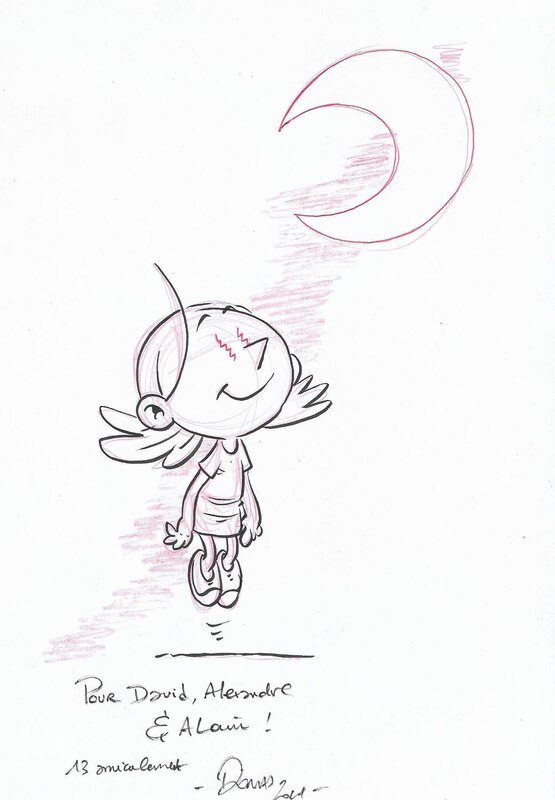 Domas, Lilas - Dédicace sur le tome 2 de Planète Gaspard - Sketch