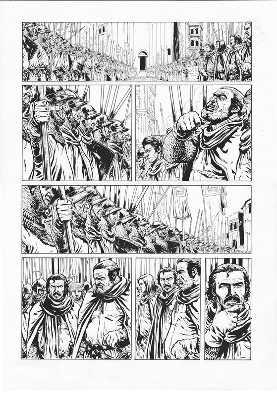 En vente - Dan Ianos, La Croix sanglante T2 planche 13 - Planche originale