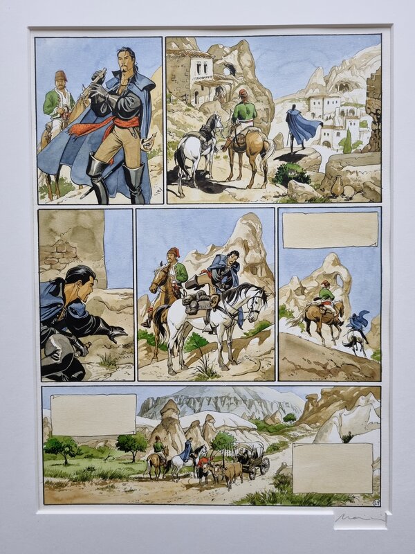 Enrico Marini, Le Scorpion - la vallée sacrée - tome 5 - planche en couleurs - Planche originale