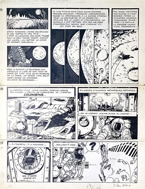 Bob Moon et Titania par Marc Wasterlain - Planche originale