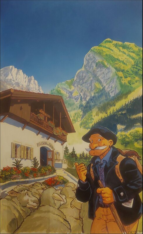 En vente - Félix Meynet, Fanfoué - Calendrier 1998 - Illustration originale