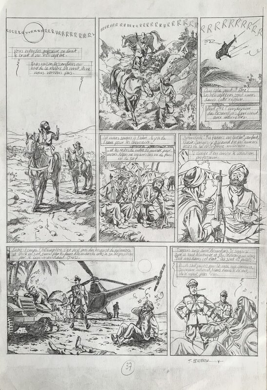 Teun Berserik, Jean Van Hamme, Edgar Pierre Jacobs, Blake et Mortimer T 28 - Le Dernier Espadon - Original art