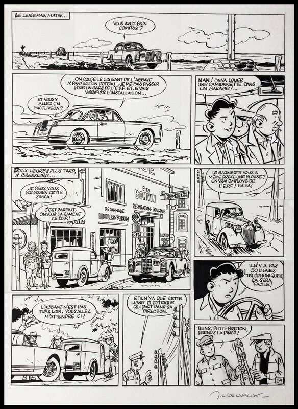 Jean-Luc Delvaux, Thierry Dubois, Le trésor de Noirmoutier, planche 34 - Comic Strip