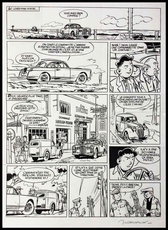 Jean-Luc Delvaux, Thierry Dubois, Le trésor de Noirmoutier, planche 34 - Planche originale