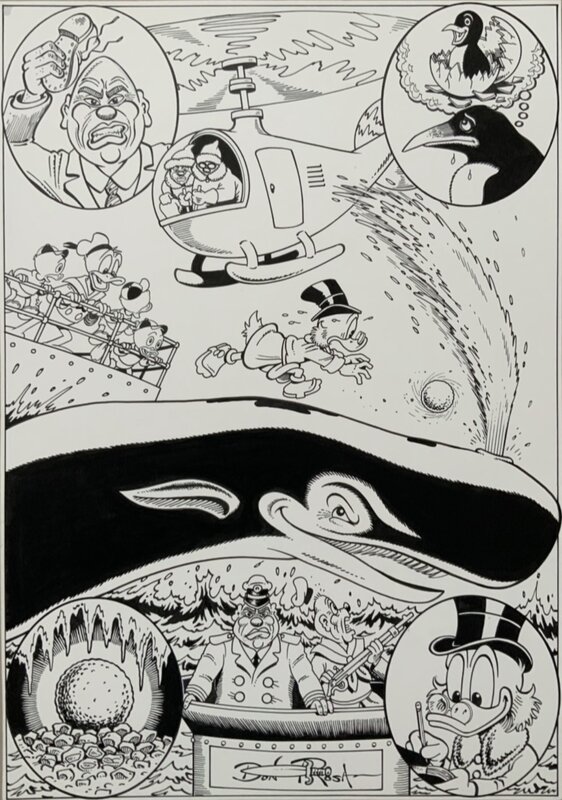 Don Rosa, Carl Barks, Disney's Les inédits de Don Rosa - A Cold Bargain - Original Illustration