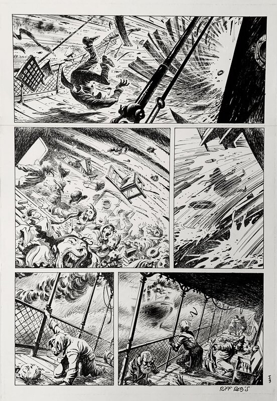 Le Loup des Mers par Riff Reb's, Jack London - Planche originale