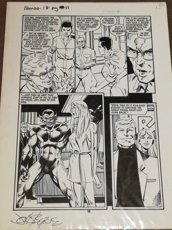 Namor #18 page n.11 par John Byrne - Planche originale
