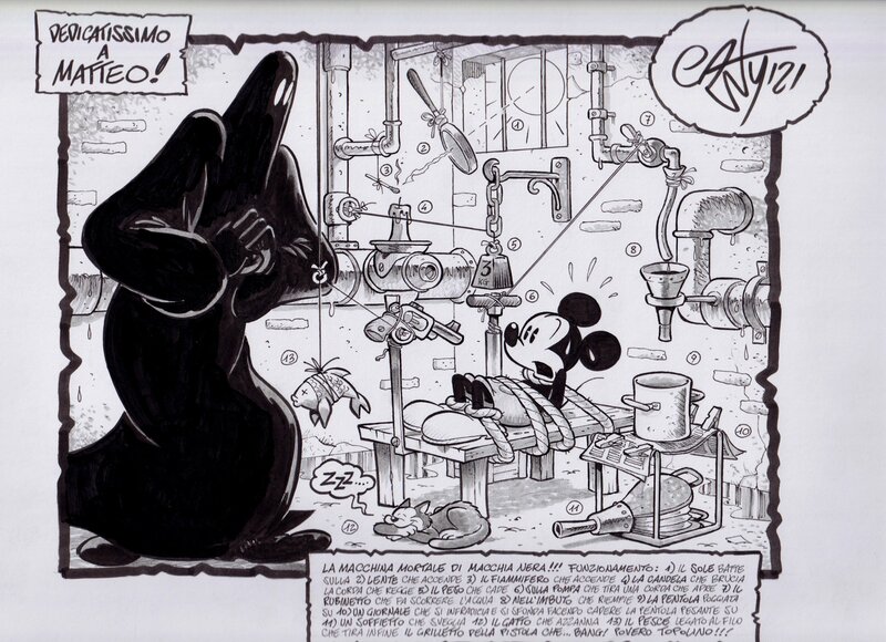 Casty, Phantom Blot's death trap - Original Illustration